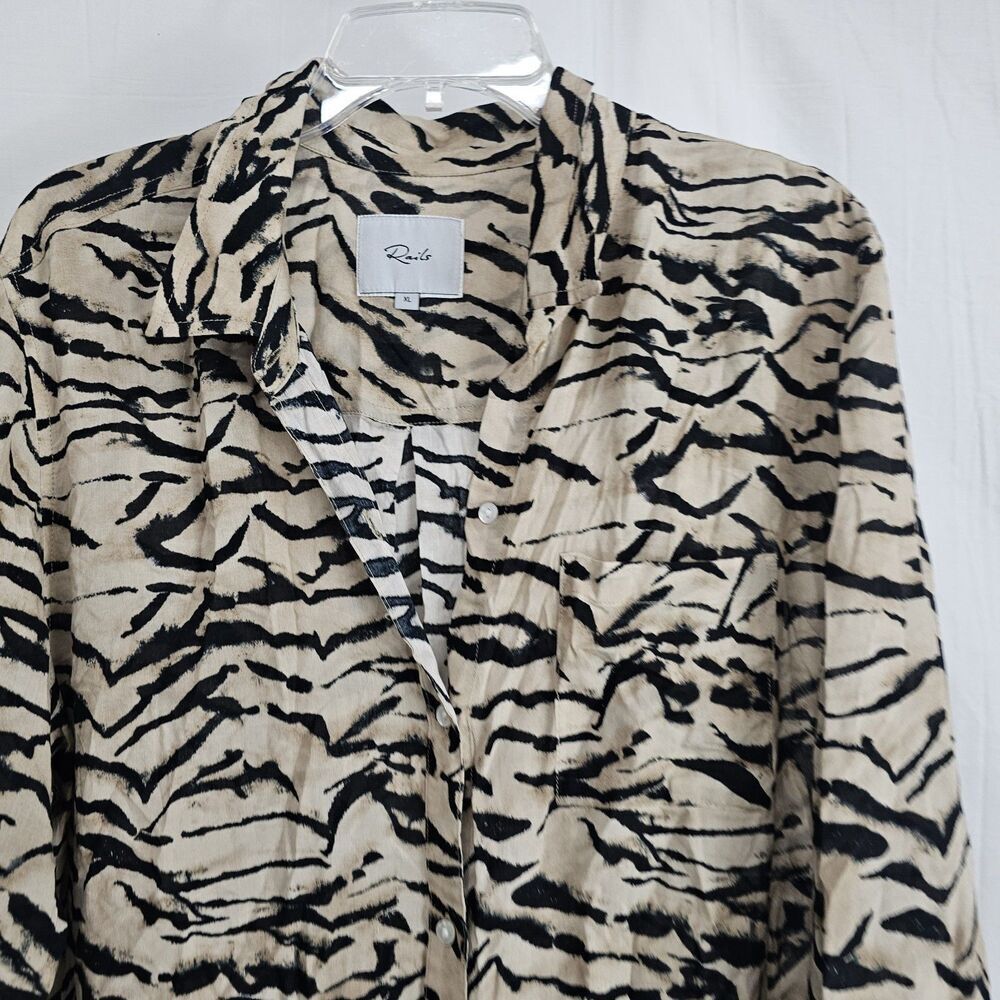 RAILS Josephine Animal Printed Button-front Top I… - image 3